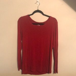 Soft long sleeve red shirt
